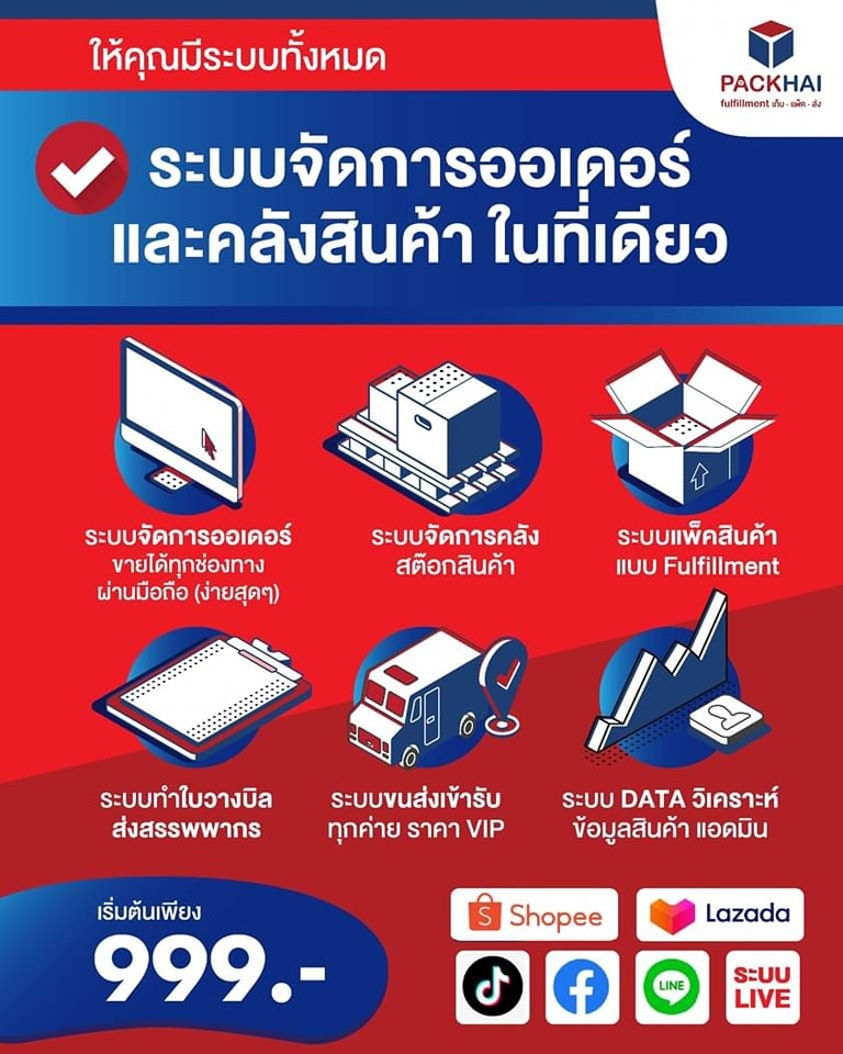 Packhai ระบบจัดการออเดอร์และคลังสินค้าในหนึ่งเดียว