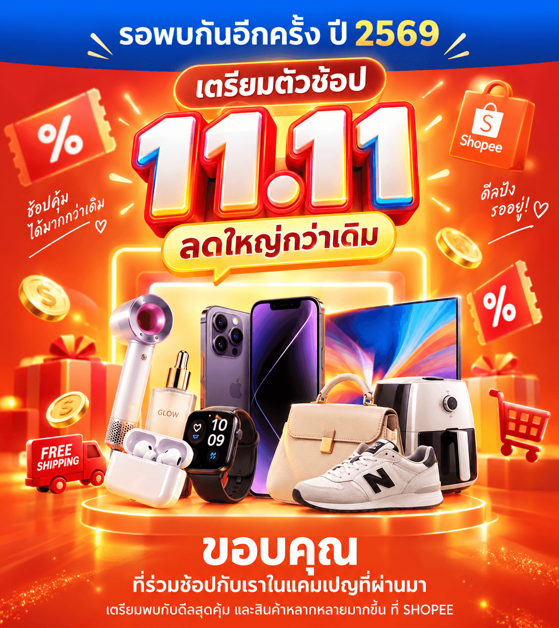 Shopee 11.11 สำหรับร้านค้า เตรียมตัวยังไงบ้าง