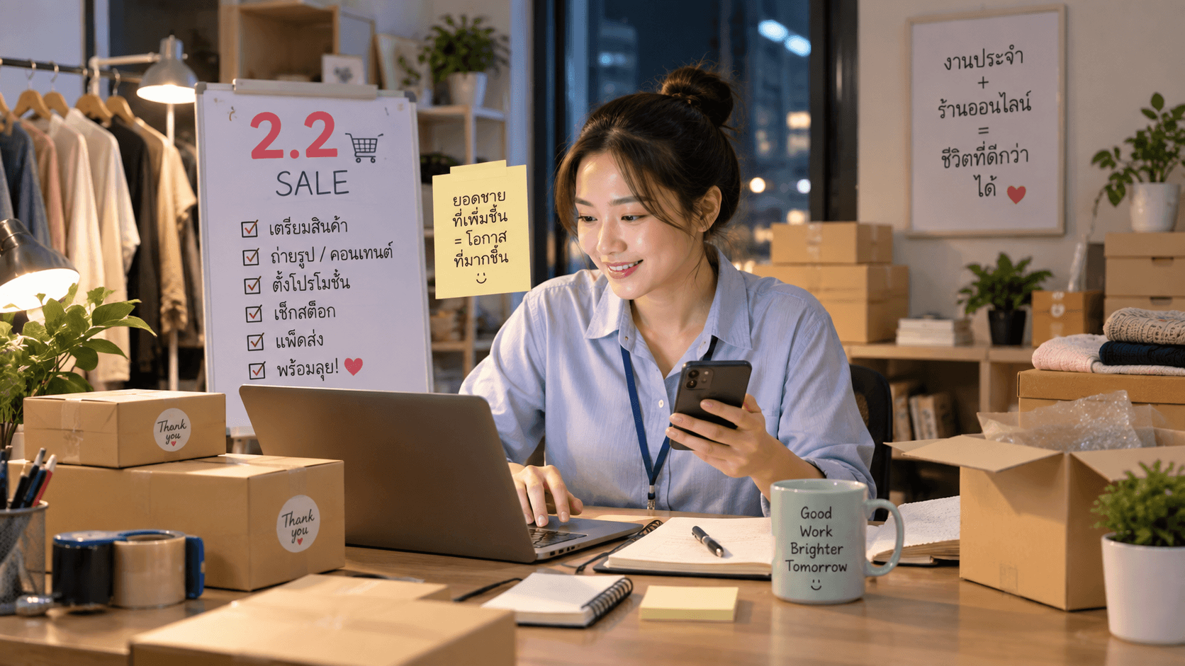 โปร 2.2 ขายของพร้อมงานประจำ